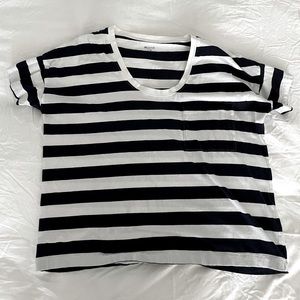 Madewell Striped Cropped Shirt